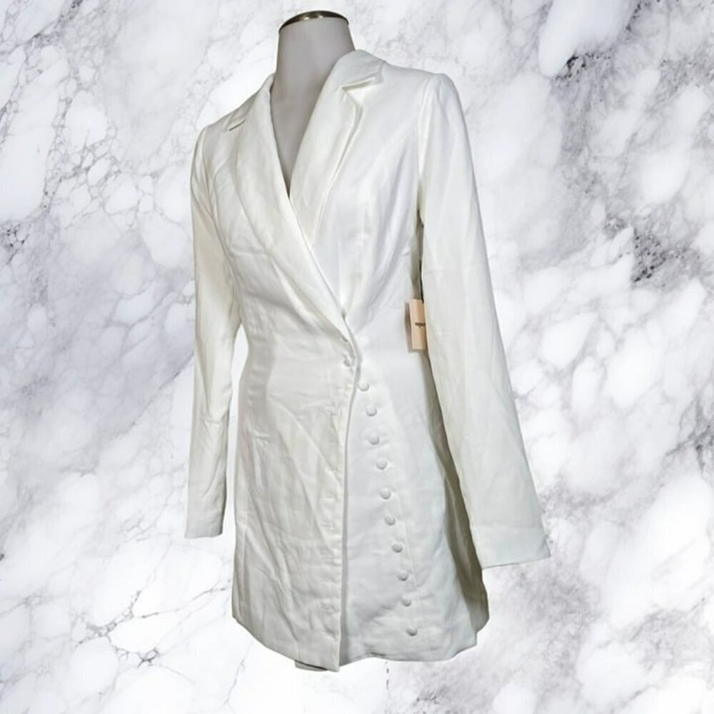 Superdown Armida Button Blazer Dress - Ivory - Picture 8 of 12